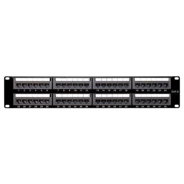 PATCH PANEL CAT 6 48 PUERTOS QNET RACKEABLE 19" QNET6PP48