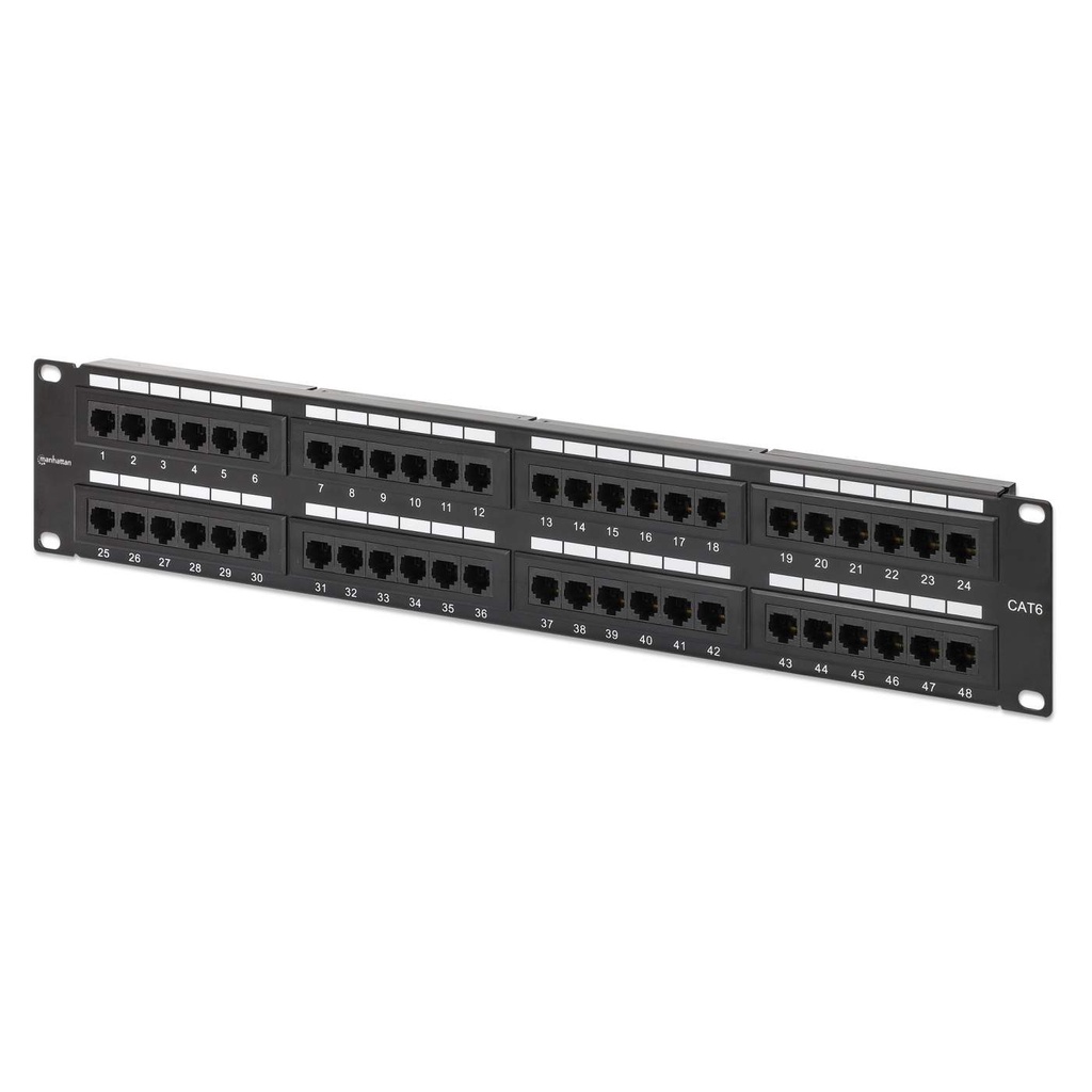 PATCH PANEL CAT 6 48 PUERTOS QNET RACKEABLE 19" QNET6PP48