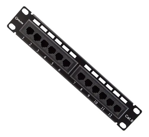 PATCH PANEL ONLINK 12 PUERTOS CATEGORIA 5E 19" 1U PN-UTP5E12