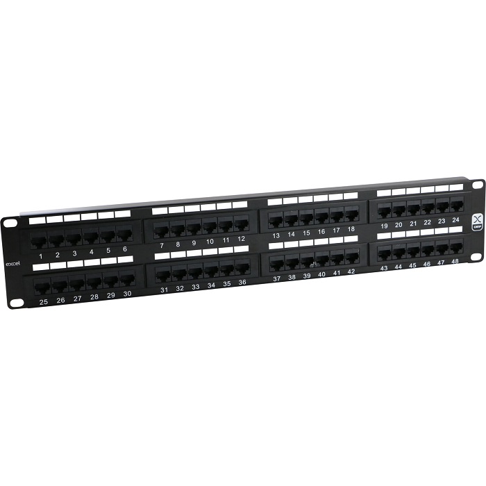 PATCH PANEL ONLINK 48 PUERTOS CATEGORIA 5E 19" 2U PN-UTP5E48