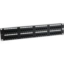 PATCH PANEL ONLINK 48 PUERTOS CATEGORIA 5E 19" 2U PN-UTP5E48