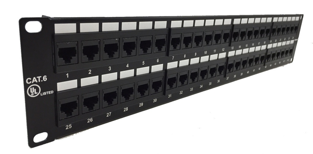 PATCH PANEL STC CAT 6 48 PUERTOS RJ45 19" STC-6PP48