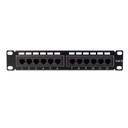 PATCH PANEL WIREPLUS+12 PUERTOS CAT6|WP-PPC6-12