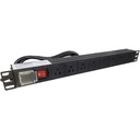 PDU REGLETA MULTITOMA ONLIINK 1U 8 TOMAS 15 AMPER 110V 1650W 483X44X44MM