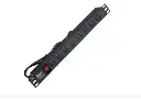 PDU REGLETA MULTITOMA QNET 8 TOMAS 110V 15 AMPER 19" RACK SUPRESOR DE PICOS N008