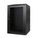 RACK CERRADO GABINETE QNET 18 UNIDADES ABATIBLE MEDIDAS 60CM DE PROFUNDIDAD QNETWCDS18