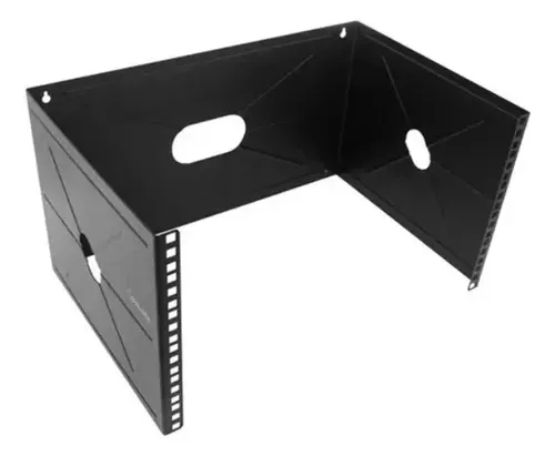 RACK DE PARED ABIERTO 6 UNIDADES ONLINK NEGRO METALICO R-6U-A