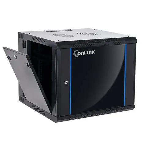 RACK DE PARED CERRADO 9U 600X450X501MM CON PUERTA DE VIDRIO OL-WS6409 ONLINK