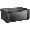 RACK DE PARED CERRADO CON PUERTA DE VIDRIO BEGPROD 4 UNIDADES MEDIDAS 530X400X200 RACK4U-PRO