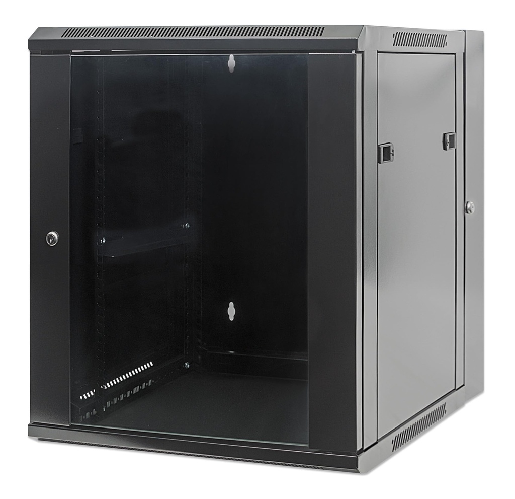 RACK DE PARED CERRADO CON PUERTA DE VIDRIO STC 12 UNIDADES STC-R-WMC-6060-12U