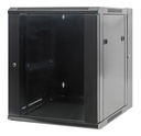 RACK DE PARED CERRADO CON PUERTA DE VIDRIO STC 12 UNIDADES STC-R-WMC-6060-12U