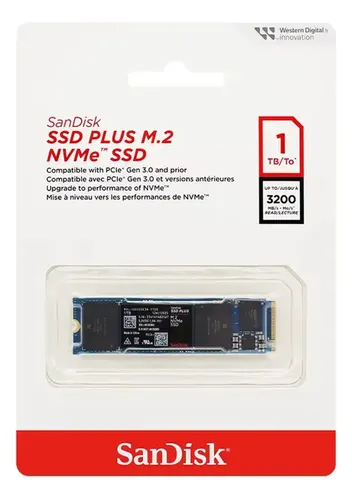 DISCO DURO SOLIDO | SANDISK | 1TB | M.2 | 2280 PCIE | GEN3 | NVME | SDSSDDA3N-1T00-G