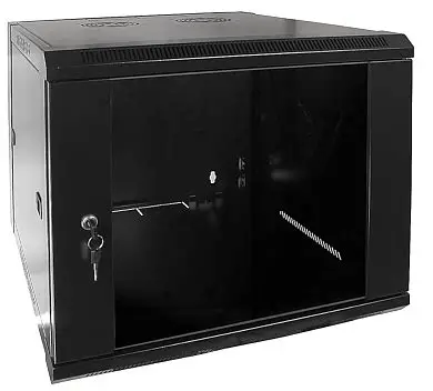 RACK DE PARED CERRADO CON PUERTA DE VIDRIO STC 6 UNIDADES MEDIDAS 542X400X368 STC-R-VMC-5440-6U