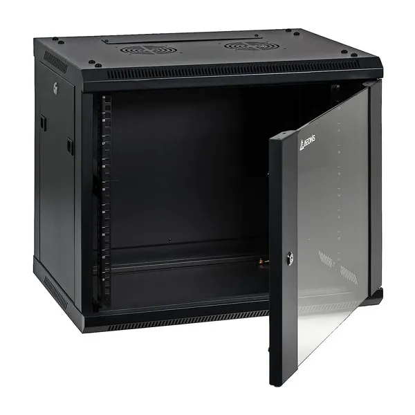 RACK DE PARED CERRADO CON PUERTA DE VIDRIO STC 6 UNIDADES MEDIDAS 600X450X368 STC-R-VMC-6045-6U