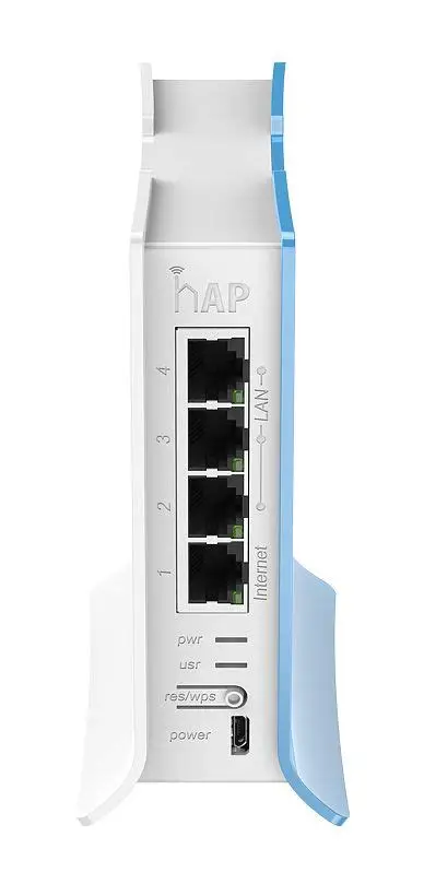 ROUTER MIKROTIK RB-941-2ND-TC HAP LITE 4 PUERTOS 10|100 WIFI 2.4GHZ 1.5DBI CPU 650MHZ 32MB RAM