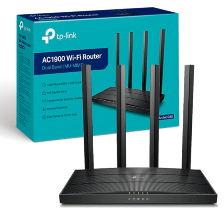 ROUTER TPLINK ARCHER C80 AC1900 DUAL BANDA 4 ANTENAS...