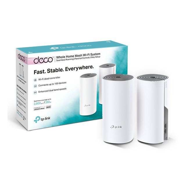 ROUTER TPLINK DECO E4 AC1200 WIFI-MESH EXTENSOR 2.4-5GHZ DOBLE BANDA WAN 2 PACK