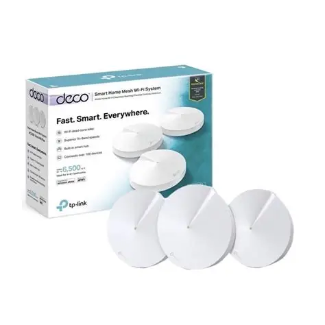 ROUTER TPLINK DECO M9 PLUS WIFI-MESH AC2200 EXTENSOR 2.4-5GHZ DOBLE BANDA BANDA WAN 3 PACK