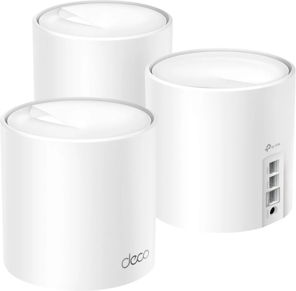 ROUTER TPLINK DECO X60 AX5400 WHOLE HOME MESH WIFI SYSTEM DUAL BAND WIFI 6 3 PACK DECO-X60-3P