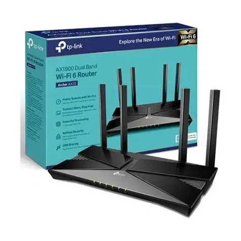 ROUTER TPLINK EX220 WIFI6 GIGABIT AX1800 4 ANTENAS