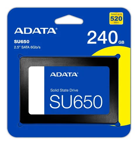 DISCO SOLIDO | ADATA | 240GB | SU650 | SATA III | 6GB|S | 2.5" | ASU650SS-240GT-R