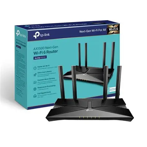 ROUTER TPLINK WIRELESS ARCHER-AX10 AX1500 WIFI 6 4ANTENAS ROMPEMURO MESH+OFDMA & MU-MIMO DUAL BAND