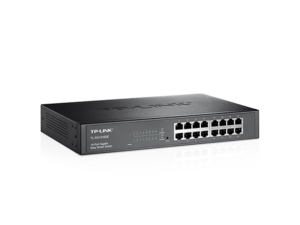 SWITCH DE 16 PUERTOS GIGABIT EASY SMART CON KIT PARA MONTAJE EN RACK