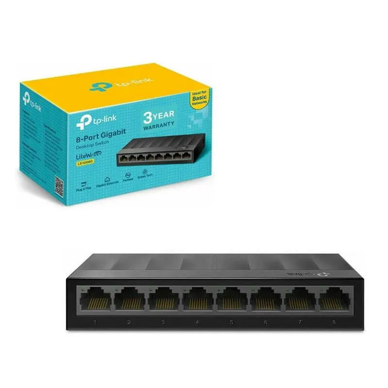 SWITCH TPLINK TL-LS1008G 8 PUERTOS RJ45 10|100|1000MBPS GIGABIT.