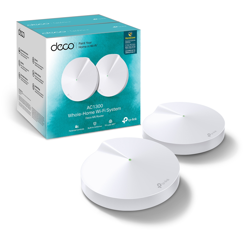 TP-LINK DECO M5 (2 PACK) AC 1300 WHOLE HOME