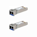 UBIQUITI PAR TRANSCEPTOR SFP+ COMPATIBLE CON CONEXIONES 10G HASTA 300MTS MULTIMODO LC|UPC DUPLEX UACC-OM-MM10G-D