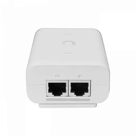 UBIQUITI U-POE-AT ADAPTADOR POE UBIQUITI 48VDC 0.65A 1 PUERTO GIGABIT HASTA 30W INDICADOR LED PROTECTOR DE PICOS.