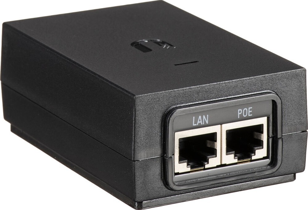 UBIQUITI POE-48-24W-G ADAPTADOR POE 48VDC 0.5A 1 PUERTO GIGABIT HASTA 30W INDICADOR LED PROTECTOR DE PICOS