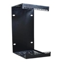 RACK DE PARED ABIERTO 6 NIDADES METALNET NEGRO MET-RAB-6U-NG