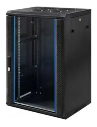 RACK DE PARED CERRADO ONLINK 18U 600X450X901MM CON PUERTA DE VIDRIO WM6418 INCLUYE 3 CERRADURAS