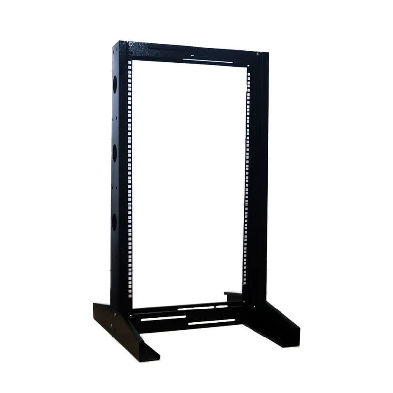 RACK DE PISO 18 UNIDADES NEGRO METALNET MET-RPISO-18U-NG