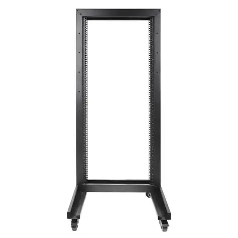 RACK DE PISO 24 UNIDADES NEGRO METALNET MET-RPISO-24U-NG