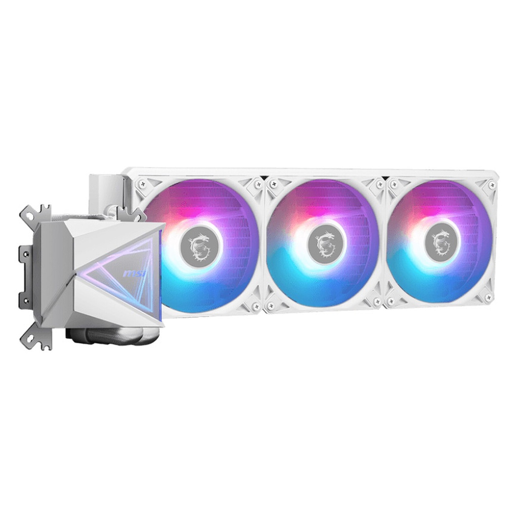 ENFRIADOR LIQUIDO | MSI | MAG CORELIQUID | A13 | 360 SOPORTA INTEL | LGA 1700-1851 | AM4-AM5 | ARGB | 3 PINES | BLANCO