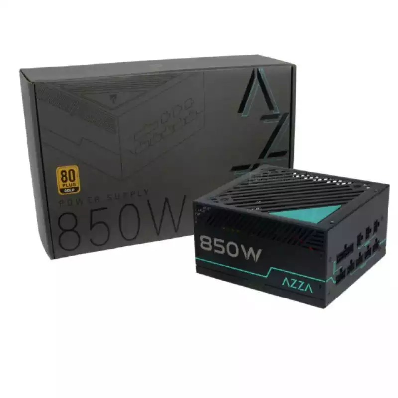 FUENTE DE PODER | CERTIFICADA | AZZA | 850W | 80+GOLD | ATX 3.0 | FCC | 100-240V | MODULAR | NEGRO | PSAZ-850(3.0)-L