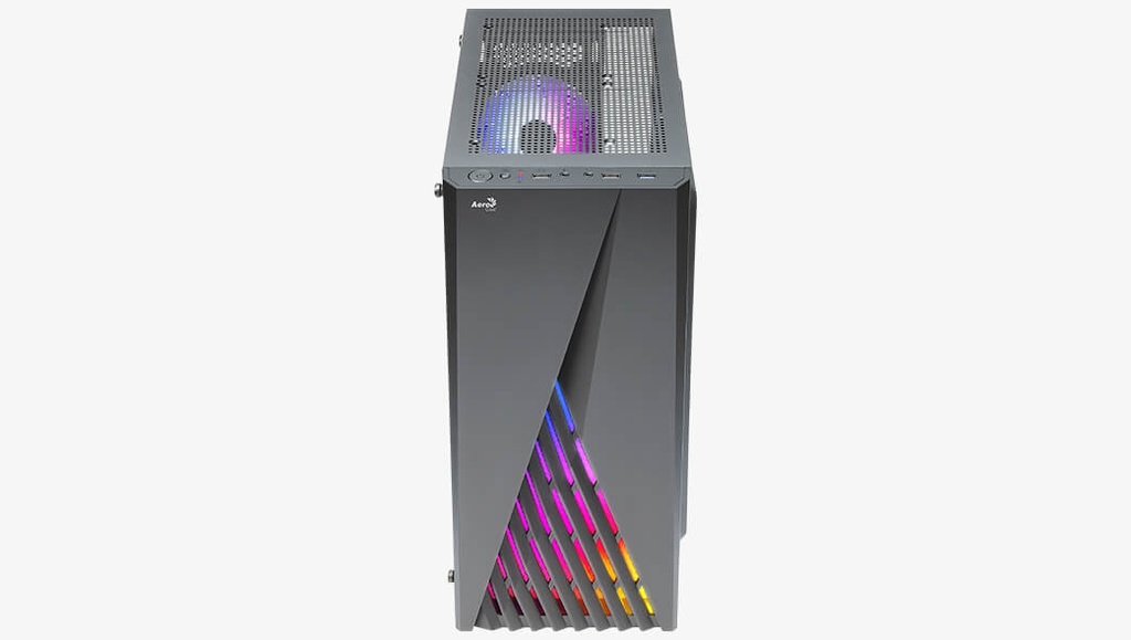 CASE | AEROCOOL | DELTA | MID TOWER | NEGRO | LATERAL VIDRIO | USB 2.0 | 2X USB 2.0 | 1 AUDIO HD