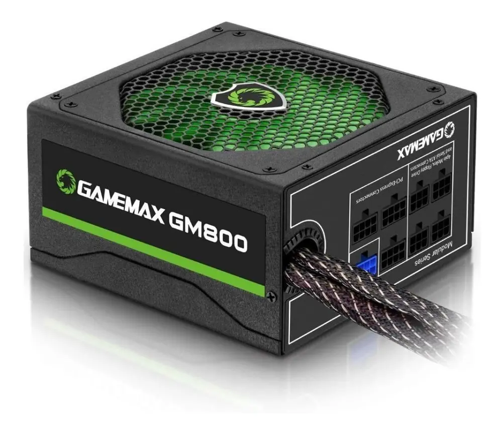 FUENTE DE PODER | ATX MODULAR | GAMEMAX | 800W | 80+ BRONZE SEMI MODULAR | GM-800