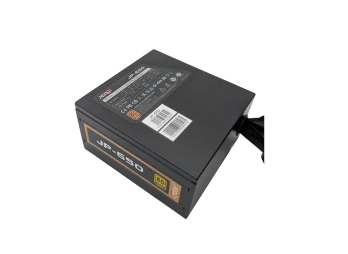 FUENTE DE PODER JEMIP 650W GAMING FULL JP-650 | 80+ BRONZE | ATX APFC | 12V | 100-240V | NEGRO