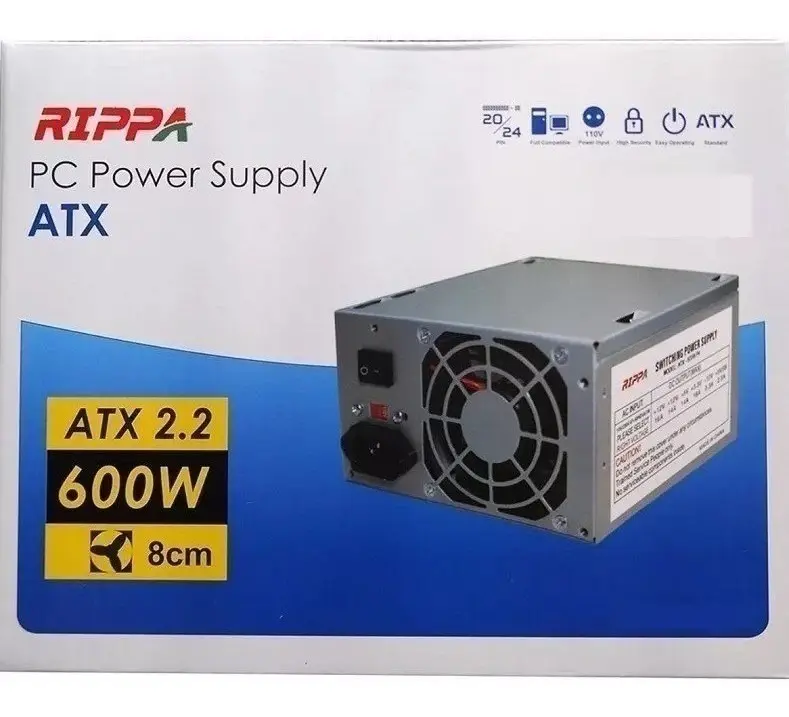 FUENTE DE PODER | RIPPA | 600W | ATX | 2.2 | 20+4