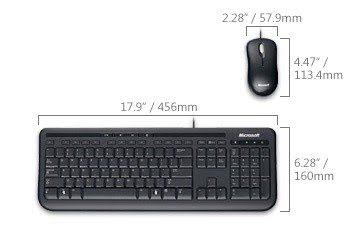 KIT DE TECLADO Y MOUSE | MICROSOFT | DESKTOP 600 | ALAMBRICO | USB | NEGRO