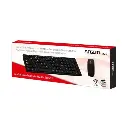 KIT TECLADO Y MOUSE | ARGOM | 1000DPI | 3 BOTONES | MULTIMEDIA | ESPAÑOL | INALAMBRICO | NEGRO | ARG-KB-7436