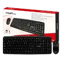 KIT TECLADO Y MOUSE | ARGOM | 800DPI | 3 BOTONES | MULTIMEDIA | ESPAÑOL | USB | NEGRO | ARG-KB-7418