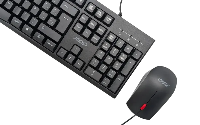 KIT TECLADO Y MOUSE | JEMIP | JPKM-100 | 1200DPI | 3 BOTONES | ESPAÑOL | USB | NEGRO