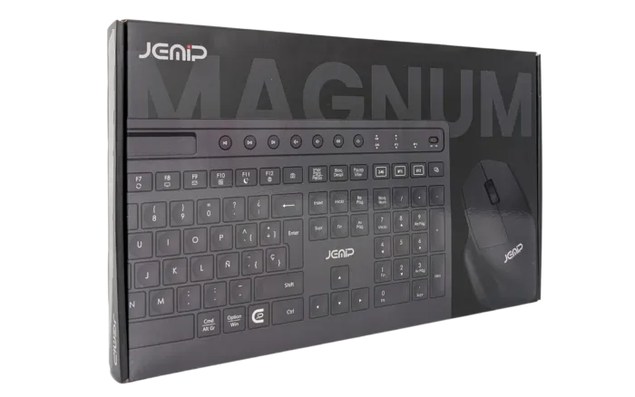 KIT TECLADO Y MOUSE | JEMIP | MAGNUN | INALAMBRICO | 1600DPI | 3 BOTONES | USB | ESPAÑOL | NEGRO