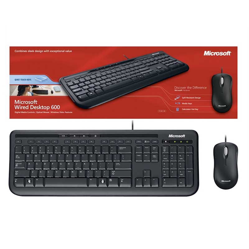 KIT TECLADO Y MOUSE | MICROSOFT | 600 | USB | (ESP)