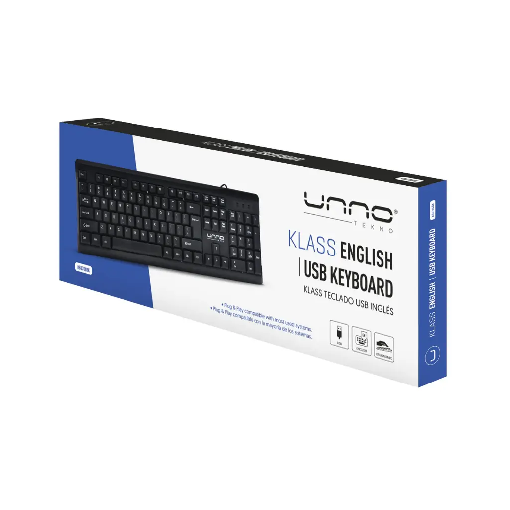 KIT TECLADO Y MOUSE | UNNO TEKNO | INALAMBRICO-OPTICO | ESPAÑOL | NEGRO | KB6741BK