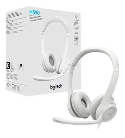 AUDIFONOS LOGITECH H390 ESTEREO HEADSET USB BLANCO